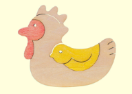 組み木　干支酉