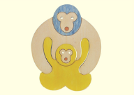 組み木　干支申