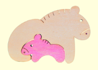 組み木　干支午