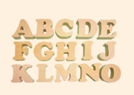組み木のアルファベット